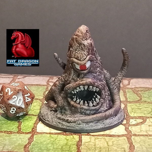 Hand Painted roper rock stone monster OSR miniature for Dungeons and Dragons and other table top role playing games.