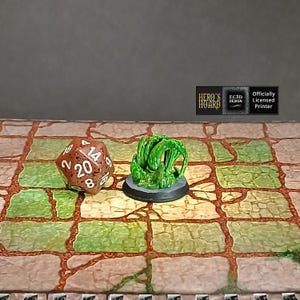 Hand Painted slime ooze acid monster creature OSR miniature for Dungeons and Dragons and other table top role playing games.