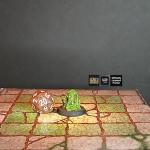 Hand Painted slime ooze acid monster creature OSR miniature for Dungeons and Dragons and other table top role playing games.