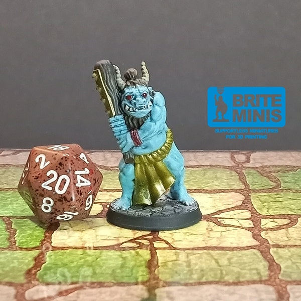 Hand Painted oni evil spirit kara-tur oriental demon miniature for Dungeons and Dragons and other table top role-playing games. 28mm