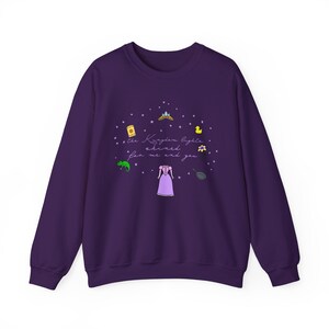 Kingdom Lights Shine for Me and You Crewneck-tröja, Magisk mashup-tröja, den förlorade prinsessan, Punzie Princess-versionströja