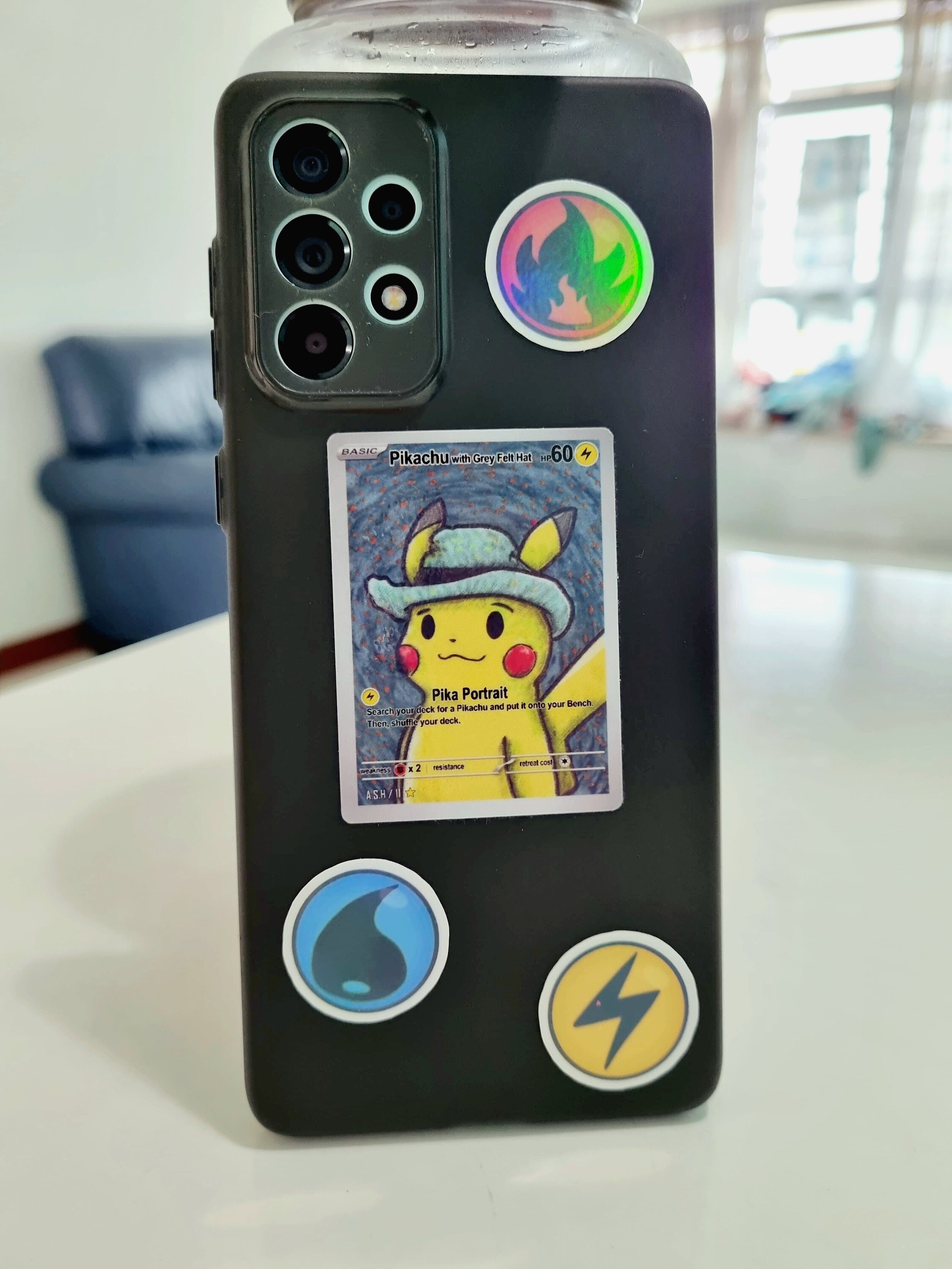 Pokemon Pikachu With Grey Felt Hat Stickers Waterproof Etsy