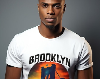 Brooklyn Bridge Sunset Tee: New York Souvenir-tröja