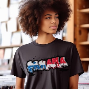 Panama Graffiti Shirt, Panama Shirt, Panama Flag Shirt, Panamanian Pride, Panama Gift, Panama Souvenir Unisex Tee