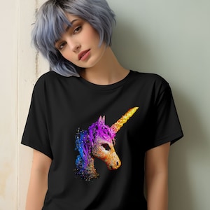 Glitter Unicorn Birthday Shirt: Girls Magical Tee