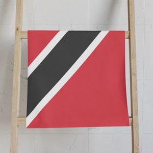 Trinidad Hand Towel, Trinidad  Towel, Trinidad Flag Towel, Trini Pride, Trinidad Gift, Trinidad Souvenir Hand Towel