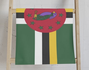 Dominica Hand Towel, Dominica Towel, Dominica Flag Towel, Dominica Pride, Dominica Gift, Dominica Souvenir Hand Towel