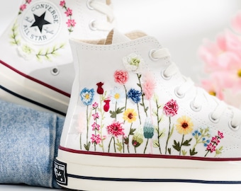 Hochzeit Hochzeit Brautschmuck, Garten Sonnenblume gestickt Beige Schuhe, Braut Sneakers bestickt