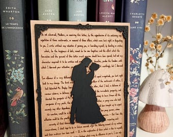 Pride and Prejudice Wooden Sign | Jane Austen Decor | Literary Wall Art | Bookish Home Decor | Book Lover Gift | Reader Gift