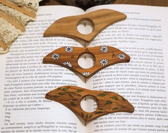 Anillos de lectura de madera | Portapáginas de madera hecho a mano | Idea de regalo para lectores | Accesorio de libro