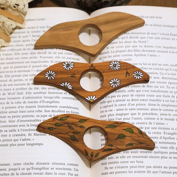 Leseringe aus Holz | Handgefertigter Seitenhalter aus Holz | Geschenkidee für Leser | Buchzubehör