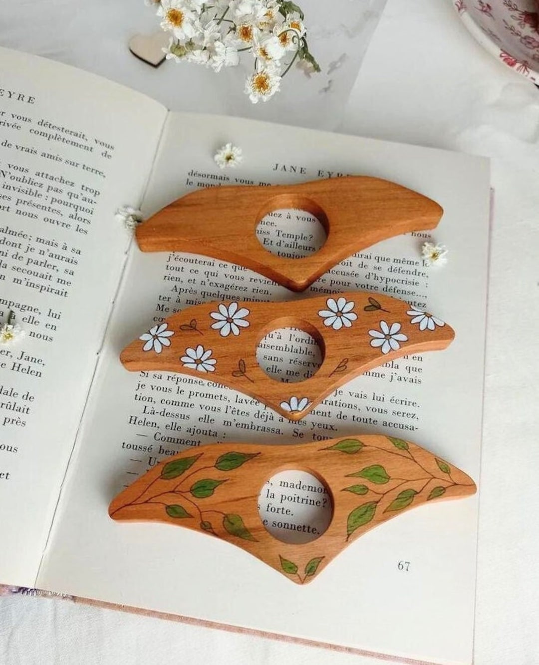 Wooden Reading Rings | Handmade Wooden Page Holder | Gift Idea for ...
