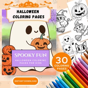 Cute Kids Halloween Coloring Pages: 30 Printable Halloween & Fall Coloring Pages - Fun Autumn Activities for Kids!