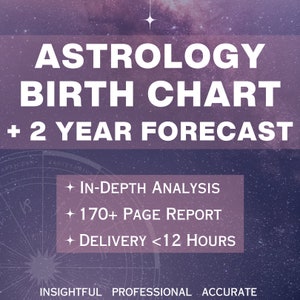 Astrologie lesen Geburtshoroskop + 2-Jahres-Vorhersage | Geburtshoroskop | Sternzeichen Interpretation & Analyse | Astrologie-Vorhersagen