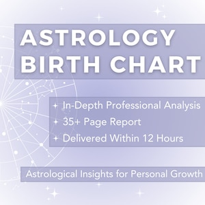 Rapport sur le thème astral de naissance | Lecture de carte natale | Interprétation et analyse du thème astral du zodiaque | Rapport de carte d'astrologie