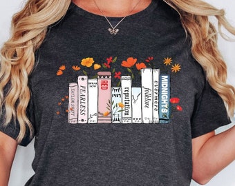 Albums As Books Shirt, Trendy Aesthetic For Book Lovers,Folk Music Shirt, Country Music Shirt, RACK Music Shirt, Music Lover Fan Merch Shirt