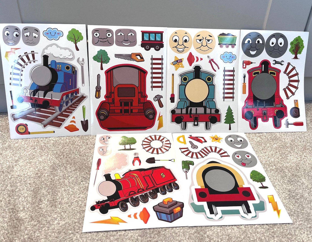 6 X Thomas and Friends Sticker Decorate Sheets for Party Bags ...