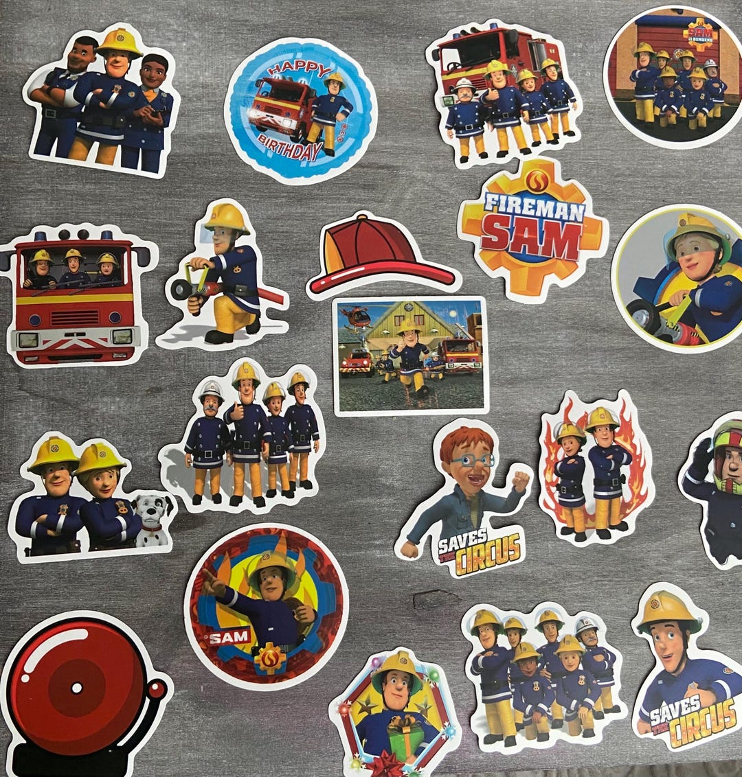 25 X Assorted Fireman Sam Stickers for Party Bags, Scrapbooking, Card ...