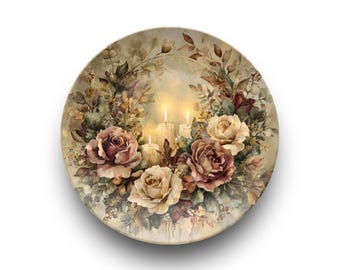 Victorian Candlelight Rose Unzerbrechlicher Teller