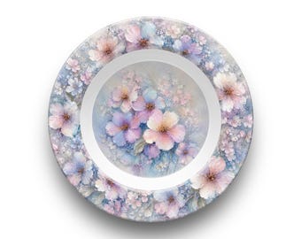 Pastel Floral Cereal Bowl, Unbreakable