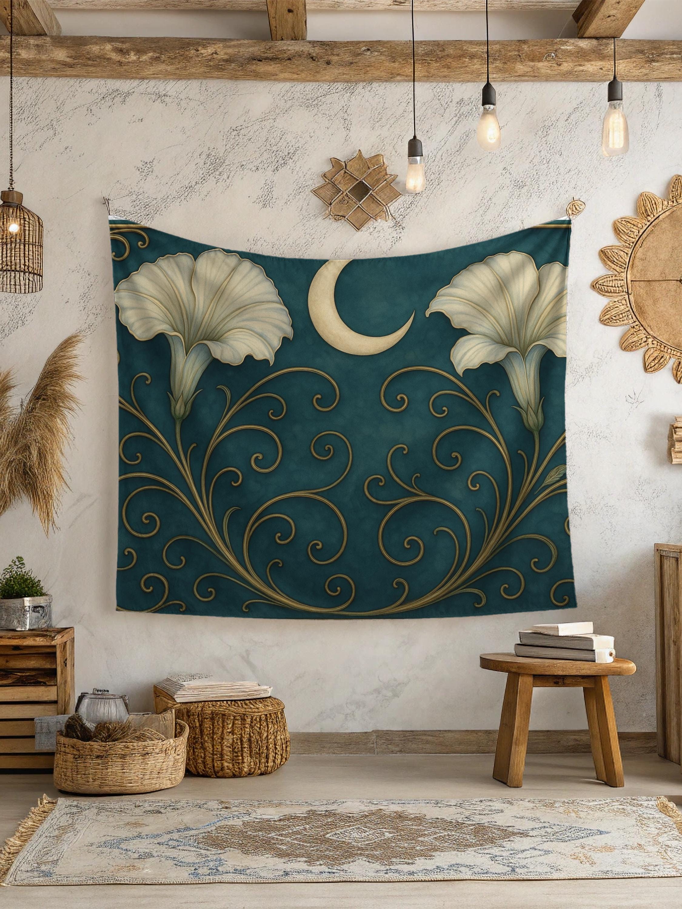 アールヌーボー風リリー女神5灯ランプ アールヌーボー風リリー女神5灯