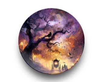The Raven’s Vigil – Enchanted Halloween Collector Plate, Unbreakable Food-Safe