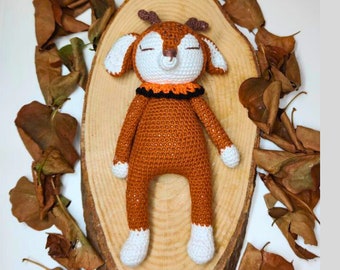 Crochet Deer Doll: Handmade Amigurumi Plush Toy