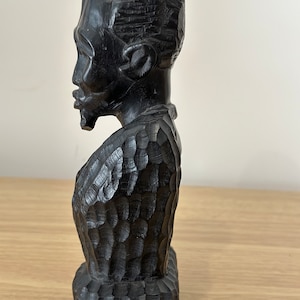 African man bust in ebony wood