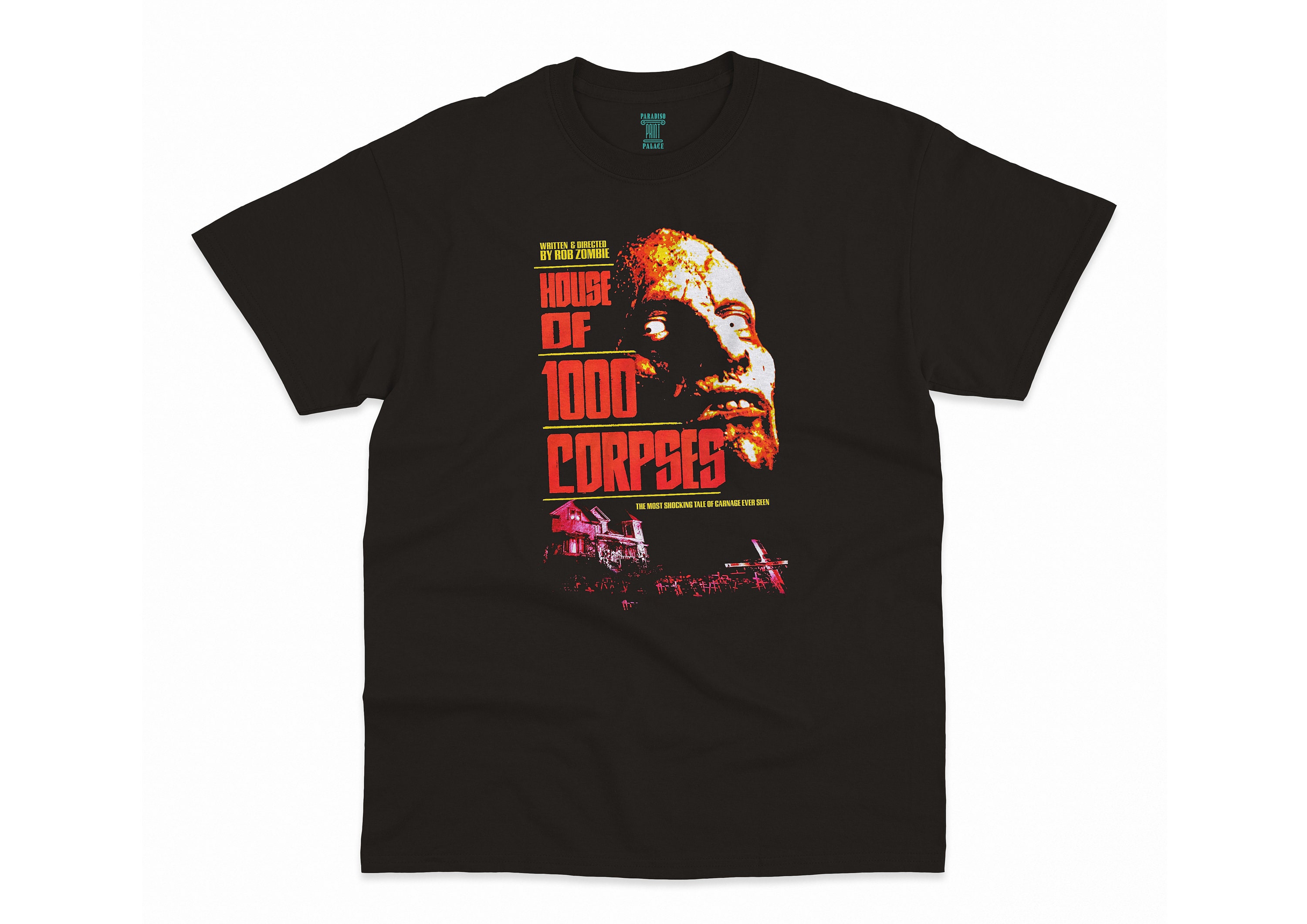 House of 1000 Corpses, Rob Zombie, 2003 - HQ Vintage Horror Movie Print T-Shirt, Heavyweight Unisex Crewneck