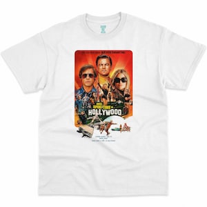 Once Upon a Time...in Hollywood, Quentin Tarantino, L. DiCaprio, Brad Pitt, 2019 - HQ Movie Print T-Shirt, Heavyweight Unisex Crewneck-