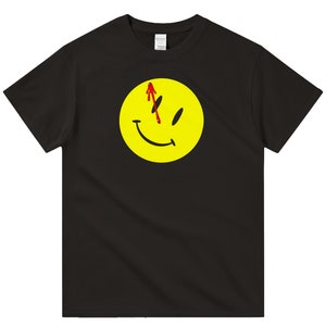 Watchmen, Comedian Smiley Tee - HQ Movie Print T-Shirt, Heavyweight Unisex Crewneck