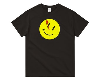 Watchmen, Comedian Smiley Tee - HQ Movie Print T-Shirt, Heavyweight Unisex Crewneck