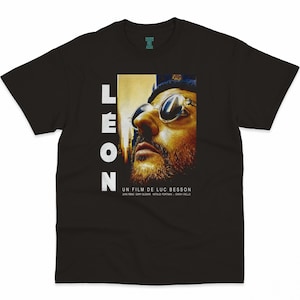 Léon: The Professional, Luc Besson, Jean Reno, Natalie Portman, 1994 - HQ Retro Movie Print T-Shirt, Heavyweight Unisex Crewneck