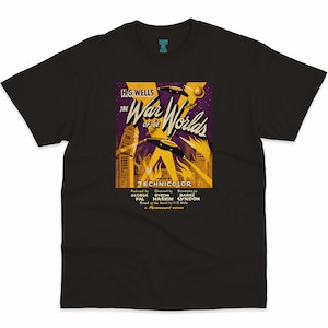The War of the Worlds, H. G. Wells, 1953 - HQ Retro Movie Print T-Shirt, Heavyweight Unisex