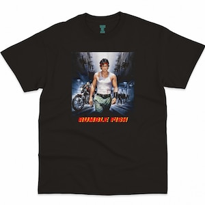 Rumble Fish, Francis Ford Coppola, Matt Dillon, Mickey Rourke, 1975 - Camiseta con estampado de película de alta calidad, cuello redondo unisex de peso pesado