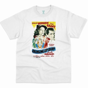Bringing Up Baby, Howard Hawks, Katharine Hepburn, 1938 - KYCinema Movie Print T-Shirt, schweres Unisex Rundhalsausschnitt