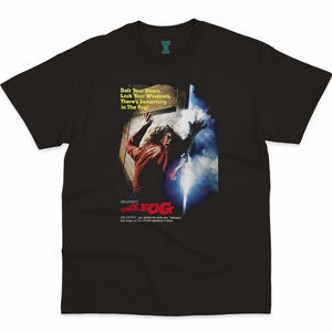 The Fog, John Carpenter, 1980 - HQ Horror 80s Movie Print T-Shirt, Heavyweight Unisex Crewneck