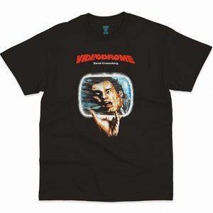 Videodrome, David Cronenberg, James Woods, Sonja Smits, 1983 - HQ Cinema Movie Print T-Shirt, Heavyweight Unisex Crewneck