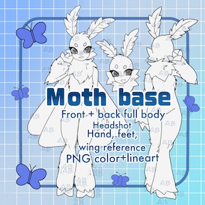 Moth fursona full reference base