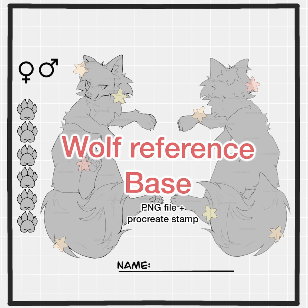 Furry Wolf Character Reference Base for Adopts and Oc’s - Etsy