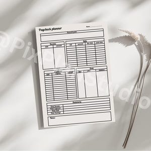 Planejador de Orçamento para Imprimir em PDF, Rastreador de Despesas Mensais, Organizador Financeiro, Planejador de Poupança, Rastreador Financeiro Digital, Download Instantâneo