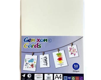 Ivory Card 250gsm A4 Card Stock 50 Sheets Arts Crafts Wedding Cards Party Invitation