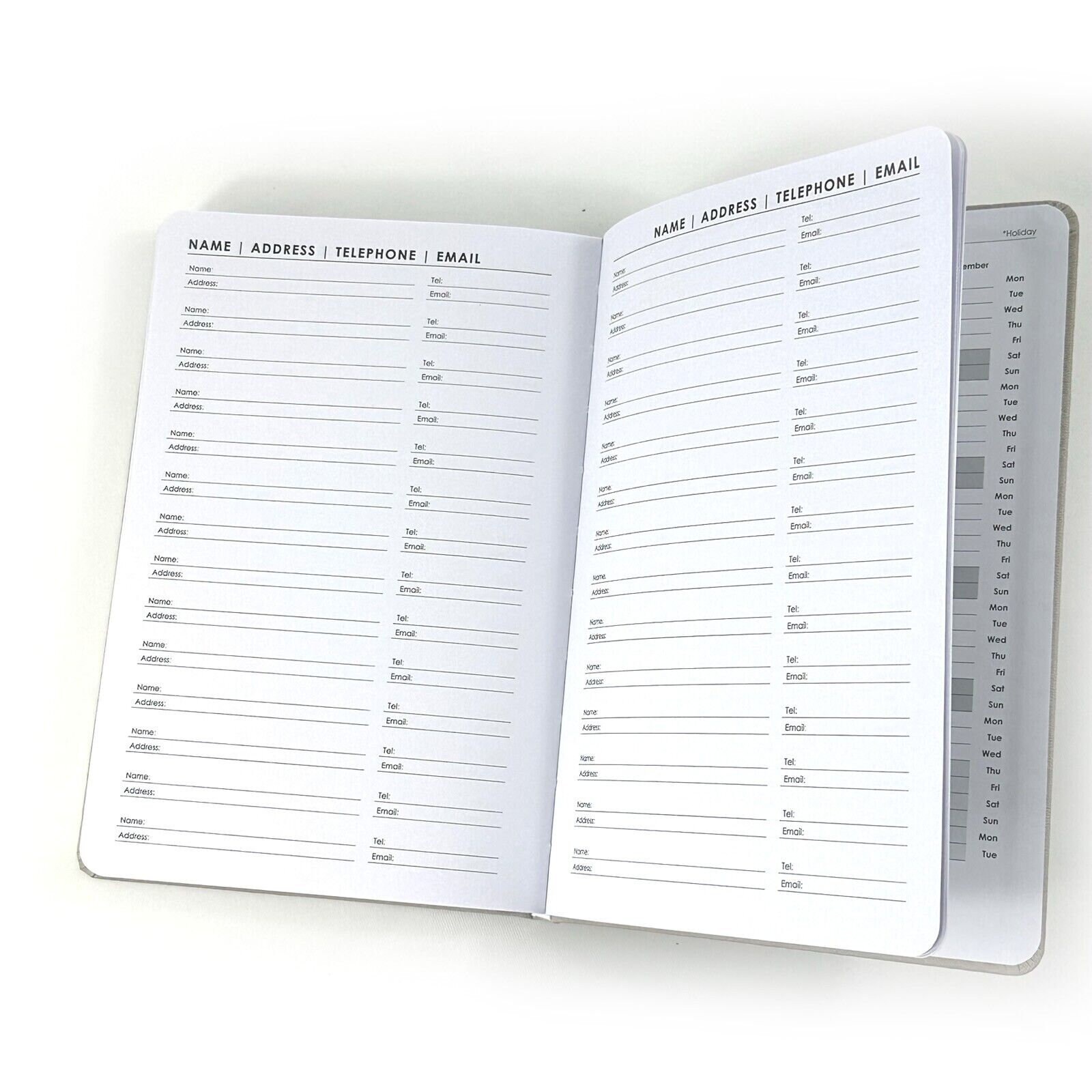 2024 Diary Page a Day A5 Desk Diary Daily Planner Hardback Gold Beige