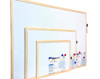 Magnetic Whiteboards Wooden Frame Dry Erase Board with Magnets and a Marker