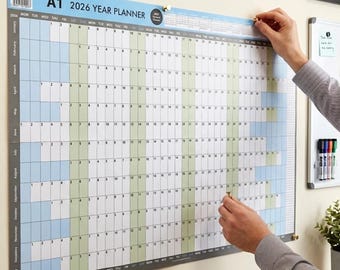 2026 Year Wall Planner | Large Monthly Calendar with 2027 Forward Planner