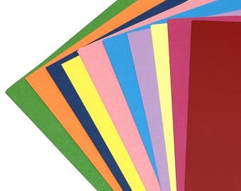 A4 Coloured Cardstock 220gsm: 50 Sheets Mixed Rainbow Craft Scrapbooking Paper