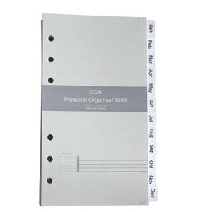 2026 personal diary refill pages, blank inserts