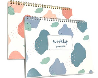 Spiral Weekly Planner Pad: Meal, Habit & Task Tracker