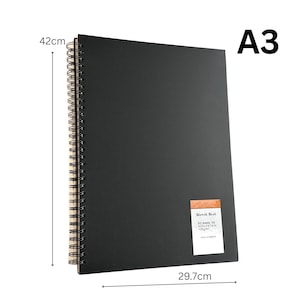Hardback Spiral Sketchbook A3 A4 A5 Drawing Book Artist Sketch Pad image 2