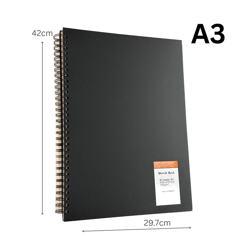 Hardback Spiral Sketchbook A3 A4 A5 Drawing Book Artist Sketch Pad image 2
